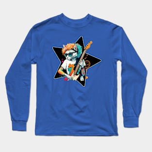 Musician Cat Star Long Sleeve T-Shirt